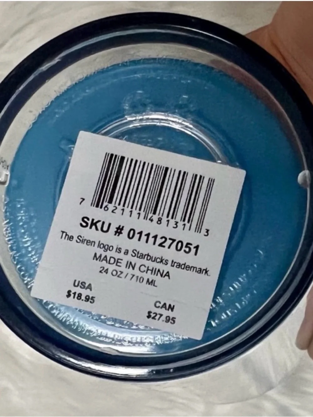 Starbucks Blue Holographic Siren Tumbler